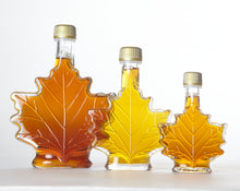Load image into Gallery viewer, Glass Maple Leaf New York State Pure Maple Syrup