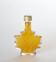 Load image into Gallery viewer, Glass Maple Leaf New York State Pure Maple Syrup